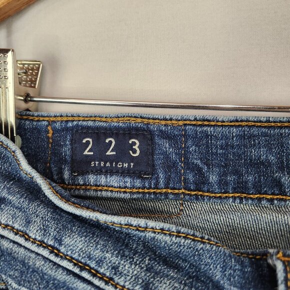 Lucky Brand 223 Straight Leg Denim Jeans Men's 30x30 Blue Distressed Casual - Picture 10 of 11